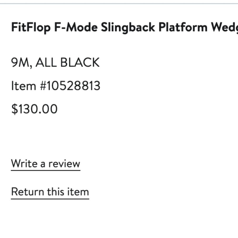 FitFlop F-Mode Slingback Platform Wedge Slide Sandal All Black Size 9 - Picture 4 of 4
